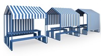 Urbantime.h24 Picknick Cabana - Tafel, banken en frame -3