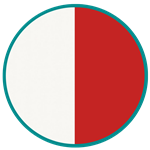 Blanc platine/rouge Chine