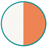 Blanc platine/Orange