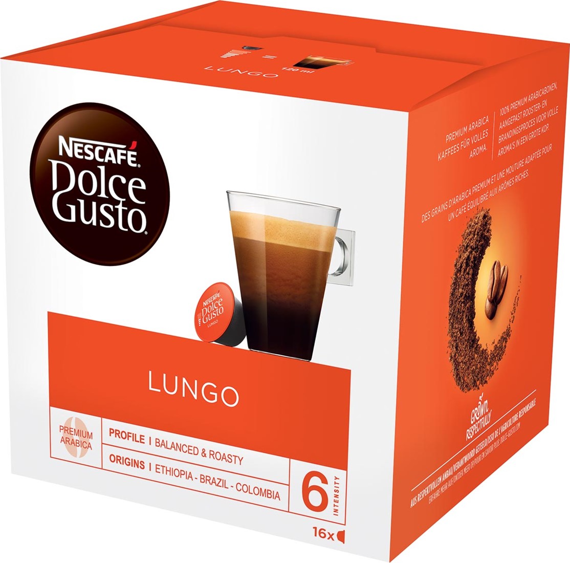 Gezamenlijke selectie uitvinding Blokkeren Nescafé Dolce Gusto koffiecapsules, Lungo, pak van 16 stuks Biblioshop