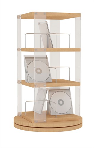Balie CD-carrousel - beuken