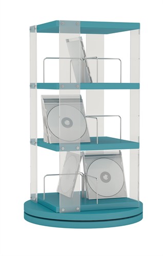 Balie CD-carrousel - turqouise blauw