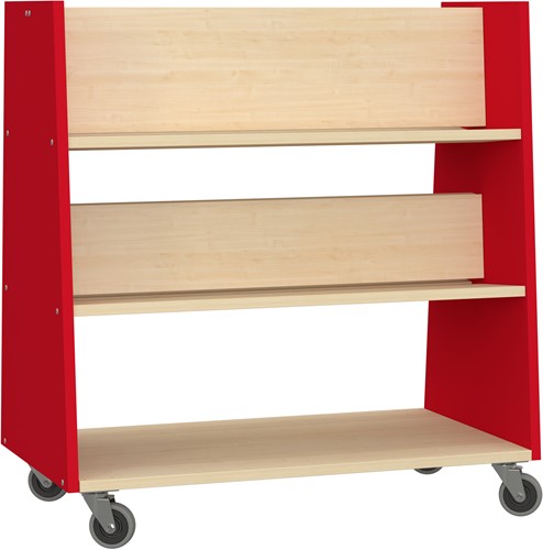 Charlton verrijdbare boekenkast - rood