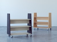 Cantlow verrijdbare boekenkast - ahorn-oranje-2
