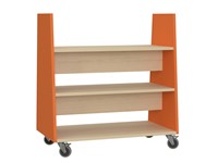 Cantlow verrijdbare boekenkast - ahorn-oranje