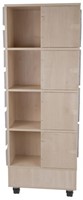 Foxis Tijdschriftentoren large met gekleurde binnenpanelen - B605 x D605 x H1660 mm - wit-avocadogroen-2