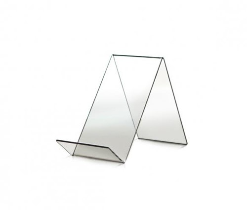 Boekenstandaard laag, helder, 80 x 160 x 125 mm