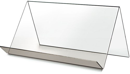 Boekenstandaard laag, helder, 300 x 180 x 130 mm