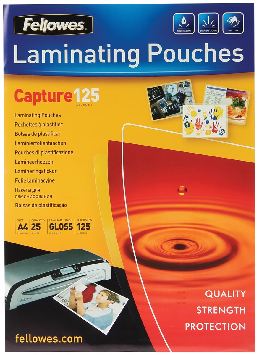 Fellowes Capture125 ft A4, 250 micron (2 x 125 micron), pak van 25 Biblioshop