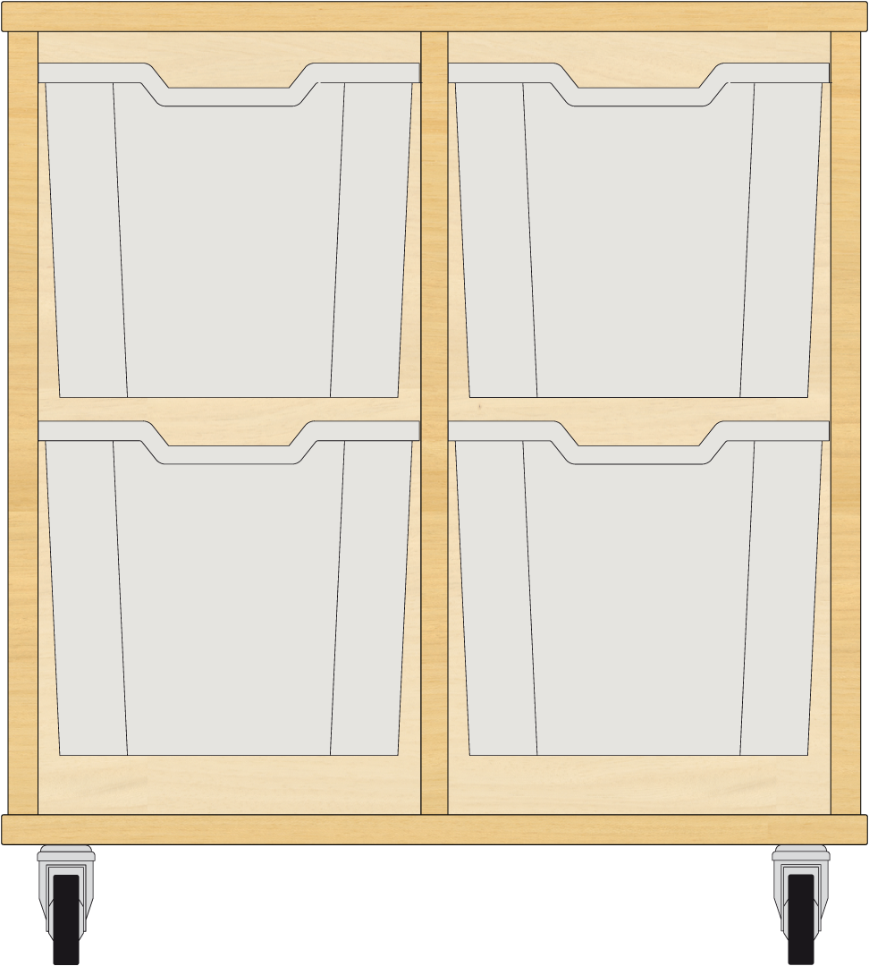 Storix Armoire de rangement 13 hêtre. B710xH684xD465 tiroirs transparent