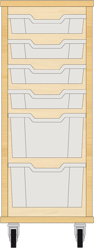Storix Armoire de rangement 22 blanc. B370xH856xD465 - tiroirs transparent