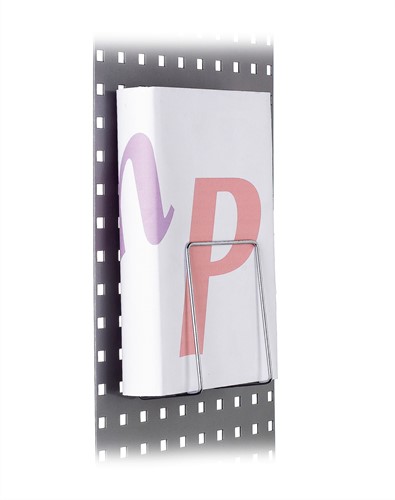 Boekenhouder voor raster element en presentatiewanden