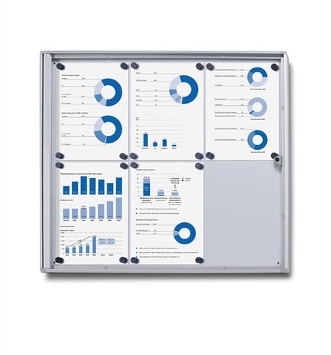 Tableau d’affichage - L 711, H 655 mm, pour 6 x A4