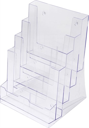 Brochurestandaard 4-traps, B224 x H259 x D121 mm