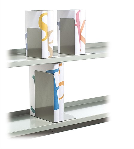 Boekensteun klein - Licht aluminium