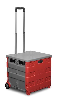 Chariot de transport pliable avec couvercle.