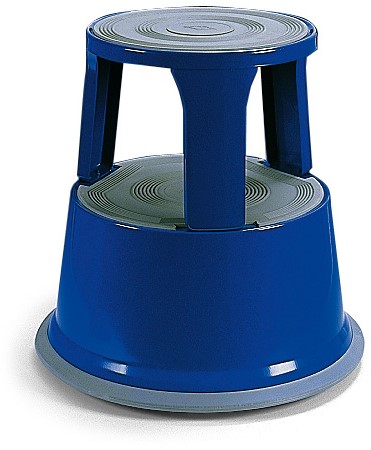 Tabouret roulant en métal