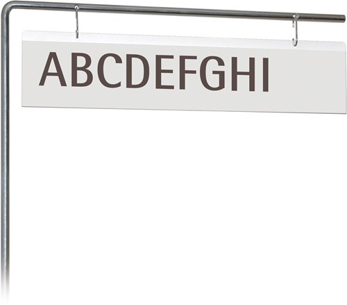 Steunelement voor de hangende banner