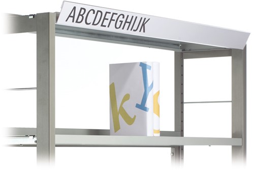 Hellend letterpaneel voor bovenste plank, B702 x H60 mm