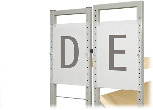 Beletteringsbord A4 (zijdelingse ophanging) tbv kastsysteem R.7/2