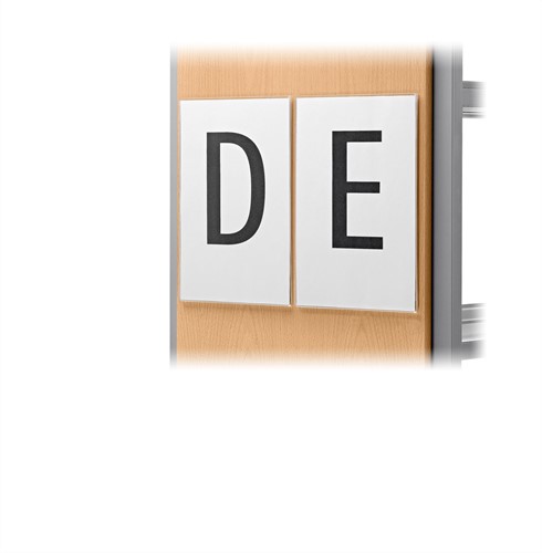 Beletteringsbord met zelfklevende strips - B211 x H301 mm voor staand A4