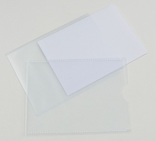 Pochettes en plastique transparent pour cartes d'identité (DIN A7) - 100 pièces