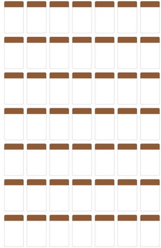 Pleuser® papieren labels 23 x 38 mm Bruin