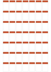 Pleuser® papieren labels 23 x 38 mm Rood