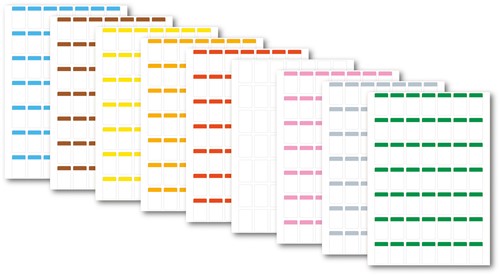Pleuser® papieren labels 27 x 35 mm Blauw
