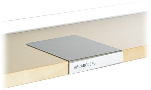 Porte-étiquette pour tablette
avec porte-titre