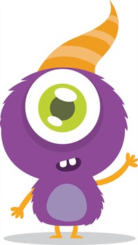 Wandtattoo Monster 0005 - 1000 x 1000 mm