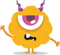 Wandtattoo Monster 0006 - 300 x 300 mm