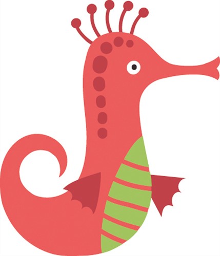 Muursticker Diepzee Zeepaard