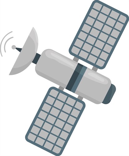 Muursticker Ruimte Sateliet