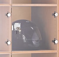 Vakkenkast voor tassen met XL - vak, 10 XL - vakken, glazen deur - decor 2-2