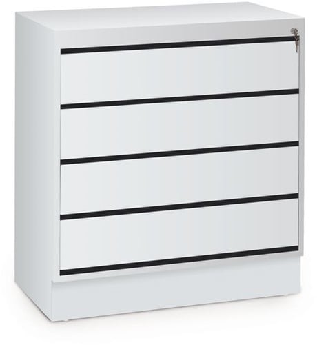 Armoire média, H1245 mm (6 tiroirs), avec fermeture centralisée, décor 1