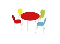 Systeemtafel M - ronde buis - decor 1