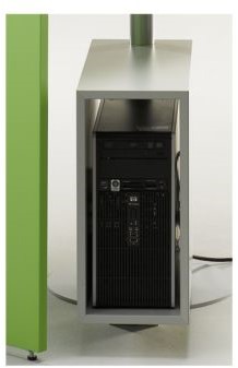 Serverkast hout voor OPAC, Afsluitbaar - decor 1