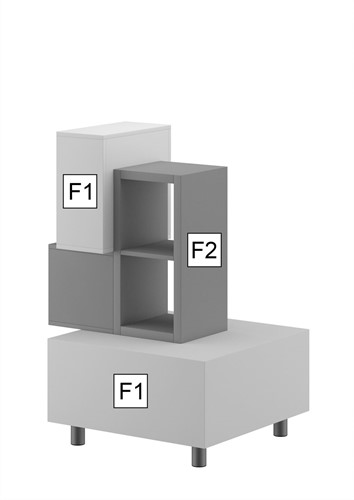 Displaytafel Cubus 2-2
