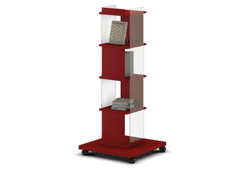 Bibliotoren, met wieltjes, H1520 mm - decor 1