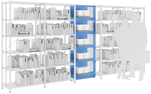 Presentatiemuur - Weergave - plank middenwand 10 lange planken