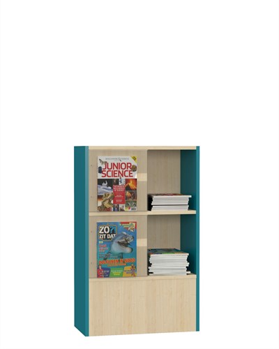 Kiosk Wall Slim M - Érable-bleu turquoise-2