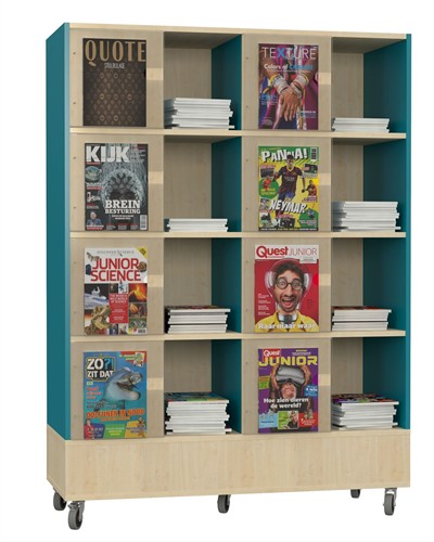 Kiosk Mobile Wall XL - Érable-bleu turquoise-2