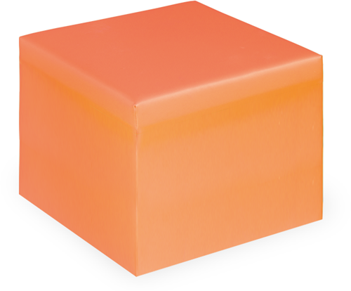 Tabouret carré petit L400 x P400 x H400 mm - orange