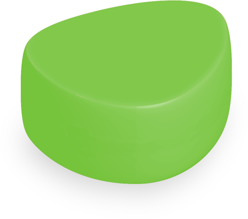 Plectrum poef klein Ø400 x H400 mm - avocadogroen