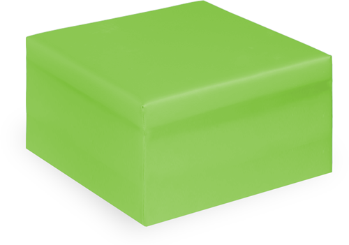 Vierkante poef groot B600 x D600 x H400 mm - avocadogroen