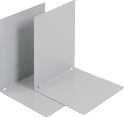 V-Part Serre-livres en métal, ensemble de 2 pièces, gris