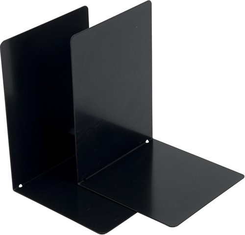 V-Part Serre-livres en métal, ensemble de 2 pièces, noir