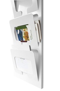 Porte-journaux mural Scoop - blanc