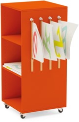 Naples krantenkast met 4 haken